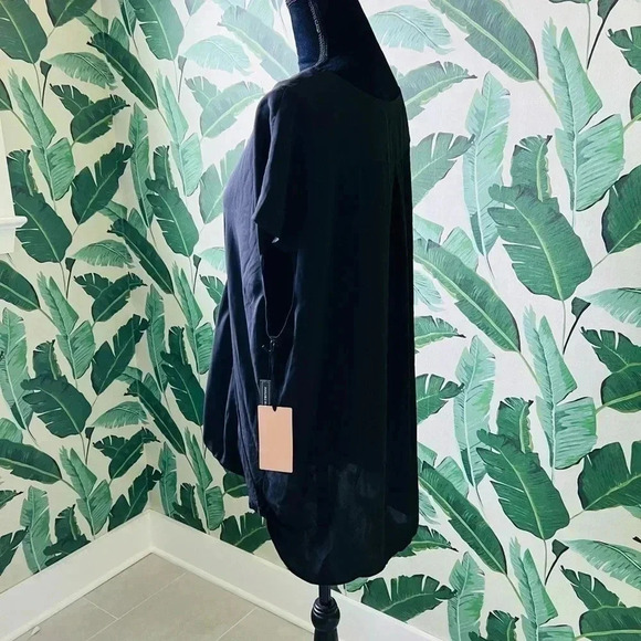 Halogen Women’s Black Faux Wrap Short Sleeve Blouse 2X NWT - Picture 3 of 4